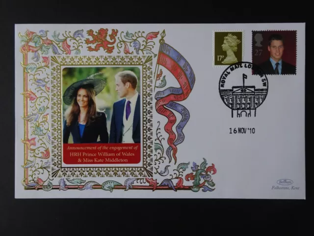 HRH Prince William & Kate Engagement Benham First Day Cover 2010