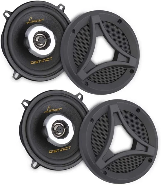 Lanzar DCT65.3 Distinct Series 6.5-Inch 200-Watt 2-Way Coaxial Speaker, Set of 2