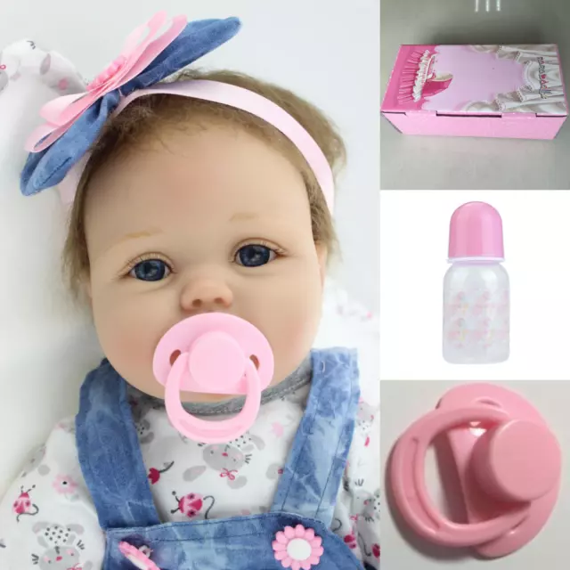 22" Reborn Baby Dolls Realistic Girl Handmade Vinyl Silicone Newborn Dolls Gift