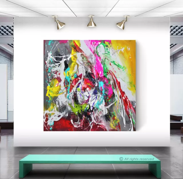 Leinwand Bild Bunt Abstrakt Wandbilder XXL Wohnzimmer Modern Kunst Deko 774B