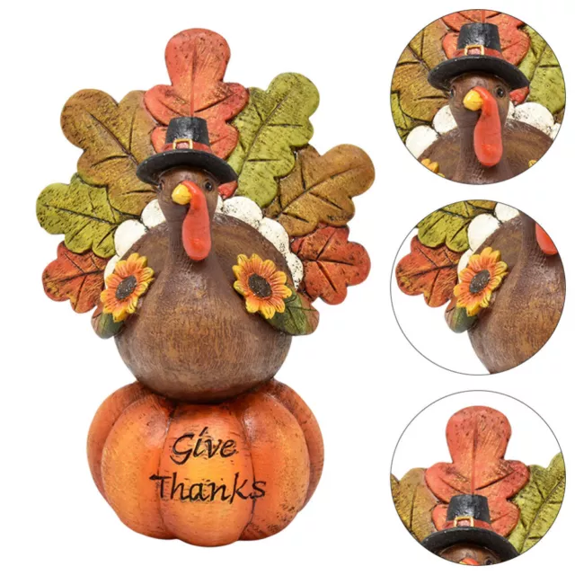 Pumpkin Turkey Table Figurine Fall Decorations for Home Artificial