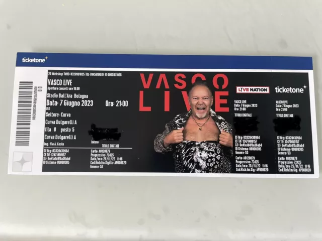 biglietto vasco rossi 2023 Bologna