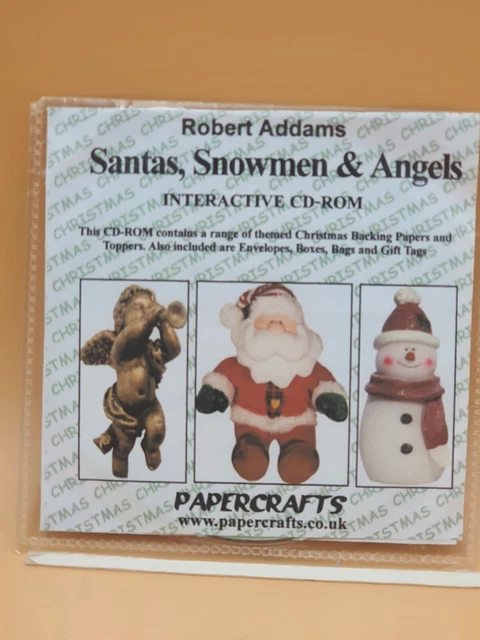 CD-ROM Robert Addams Santa's Snowmen & Angels papel artesanal