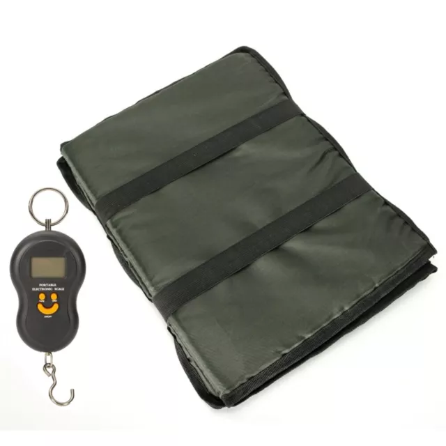 Portable Carp Landing Mat and Digital Scale for Fishing Tackle