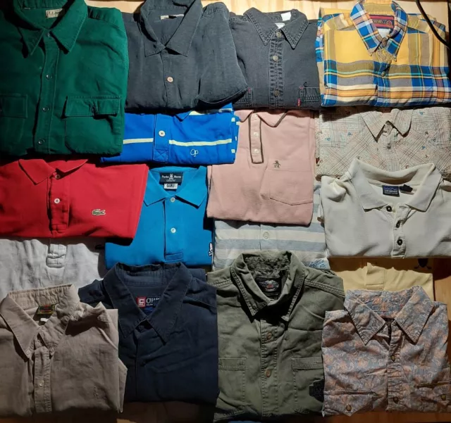 Lot Of 17 Polo shirts Good Brands Lacoste Polo Levis Mens Polos Shirts