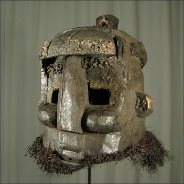 85263) Alte Helm-Maske Kuba Kongo Afrika Africa Afrique mask masque ART KUNST