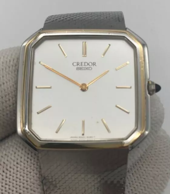 SEIKO CREDOR 6020-5090 QUARTZ WHITE working item body only no box