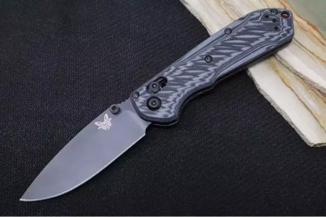Benchmade 565BK-02 Mini Freek - CPM-S90V / Cerakote Finish / Multicolor G-10 Han