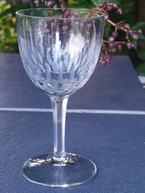 6 VERRES à Vin en CRISTAL TAILLE Ancien 3