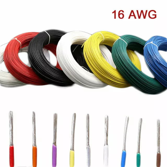 16AWG Silver Plated Copper Cable 1.5mm² PTFE Flexible Stranded Wire For Family