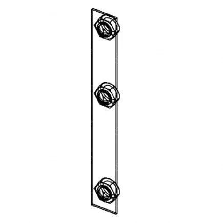 Freightliner A---680-620-06-16 Panel Reinforcement   Steel, 181.9 Mm X 22.2 Mm,