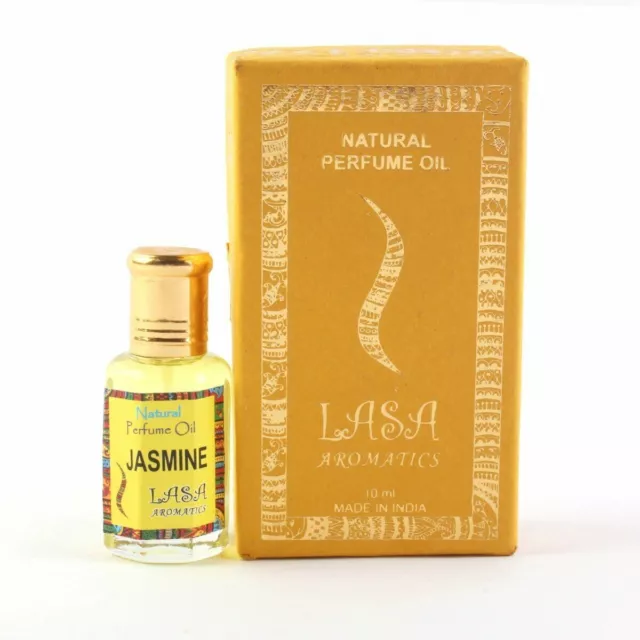 Lasa Aromatics Natural Perfume Oil Jasmine Long Lasting Unisex Fragrance 10 ML