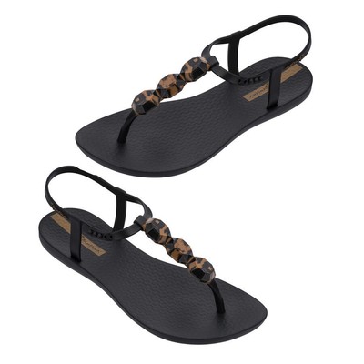 Ipanema DA DONNA PUNTA APERTA CLASSE piatto Sandalo Pebble Chrome Cinturino T-bar 