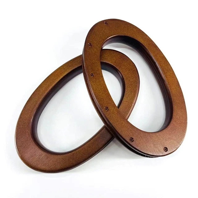 2Pcs  Bag Handles for Bag Making Oval Shape Handbag Purse Replacement