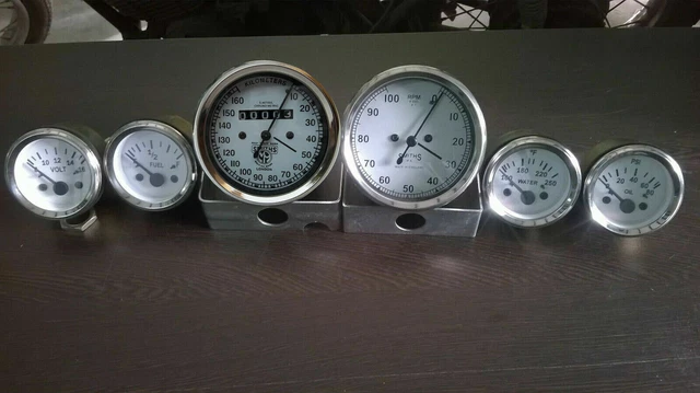 Autometer Gauges Smths Replca Kt- Elec Temp Ol Fuel Amp Gauge Speedometer 4 In 1 Car Seat - Foto 11