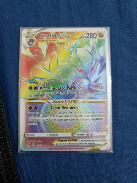 CARTA POKÉMON GIRATINA V ASTRO HYPER 201/196 ORIGINE PERDUTA