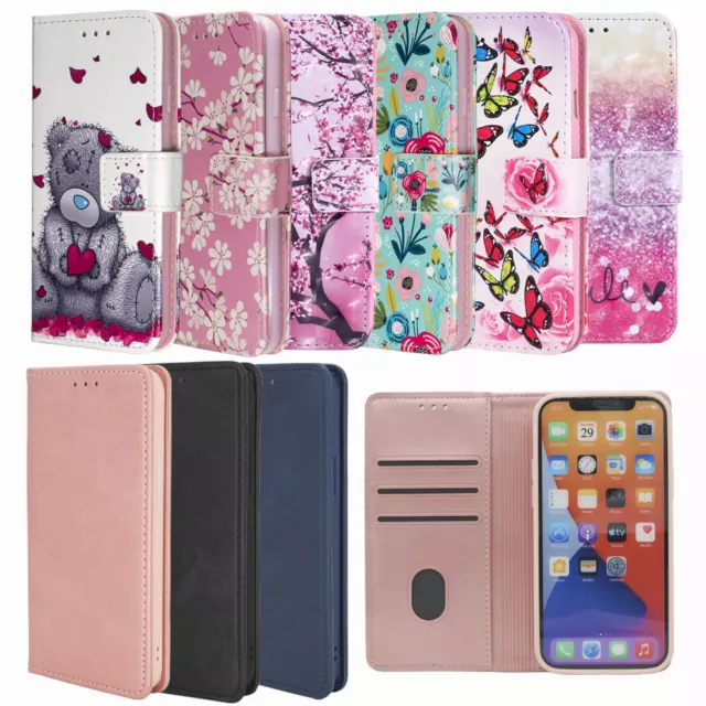 For Samsung Galaxy S9 S10 S21 S20 FE A52 5G A12 A22 Wallet Flip Case Stand Cover
