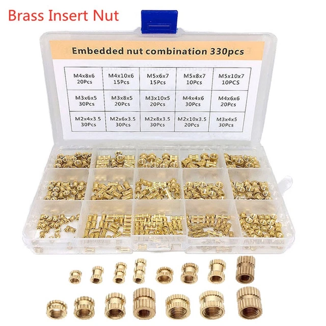 Set completo dado filo anello in ottone M2 M3 M4 M5 dimensioni metriche (330 pz)