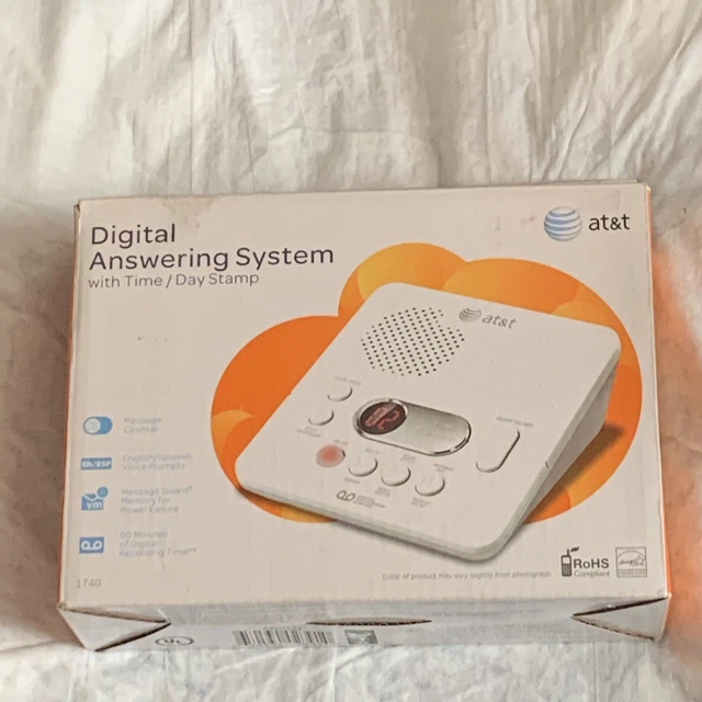 Digital Answering System Machine with Time/Day Stamp 1740 White