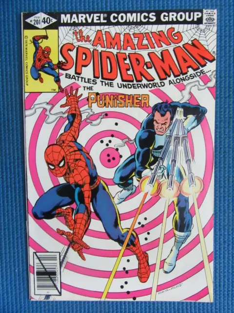 Amazing Spider-Man # 201 - (Vf/Nm) -Battles The Underworld Alongside  Punisher