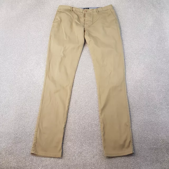 Armani Mens Jeans 32x33 Beige R15 Slim Straight Chinos Trousers Preppy W32 L33