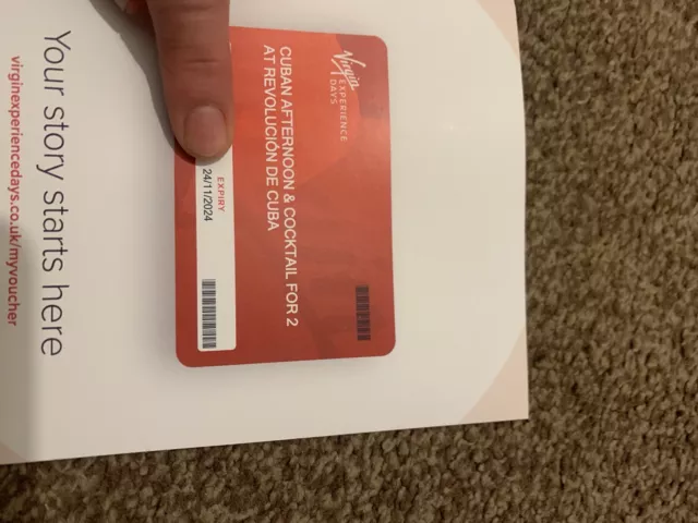 Virgin Experience Days Voucher Expiry 24/11/24