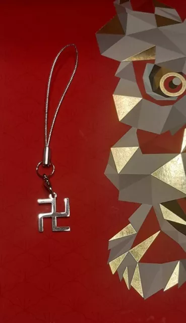 Buddhist Swastika Wan Zi 14 mm Stainless Steel Mobile -- NEW!! Buddhist Swastika Wan Zi 14 mm Stainless Steel Mobile -- NEW!!