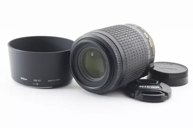 Nikon DX AF-S NIKKOR 55-200mm F/4-5.6 G ED VR avec capot [Exc+++] du Japon #429