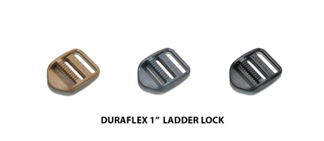 Bloqueo de escalera Duraflex 1", colores militares, lote de 5, nuevo