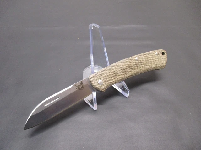 (RETIRED) Benchmade Proper 319 Canvas Micarta Slipjoint pocket knife Gentleman's