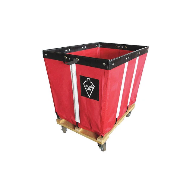 TOUGH GUY 33W319 Basket Truck,20 Bu. Cap.,Red,48 In. L