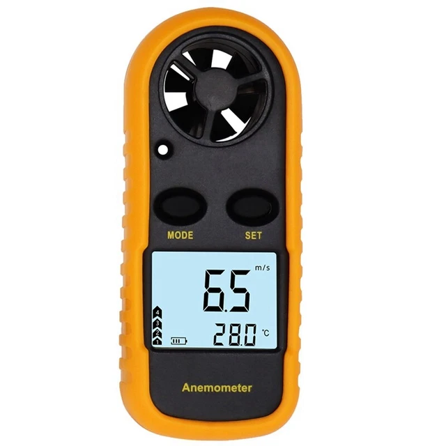 2 In1 Handheld Anemometer Measuring Air Conditioning Outdoor Wind Speed Tem L1D8
