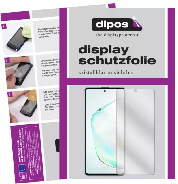 2x Schutzfolie für Samsung Galaxy Note 10 Lite klar Displayschutzfolie Display