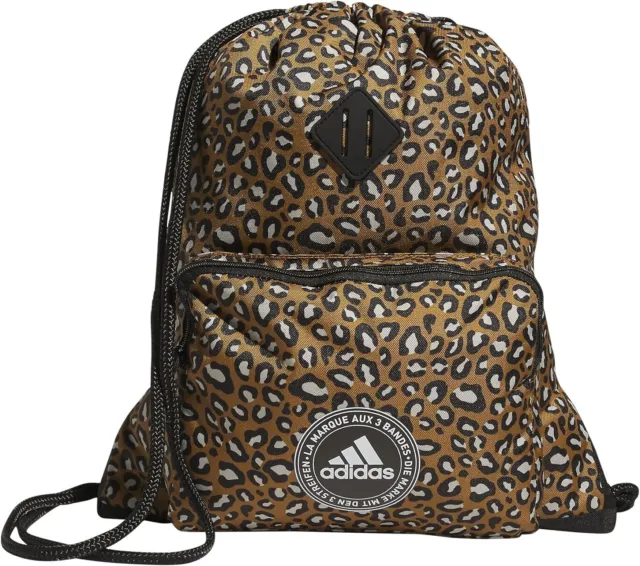 adidas Classic 3s 2.0 Sackpack Backpack, Cheetah Bronze Strata/Black, One Size