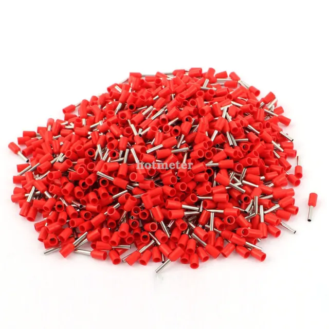 1000 Pcs VE1008 18AWG 2Insulated Cord End Wire Ferrules Terminal.⊕I