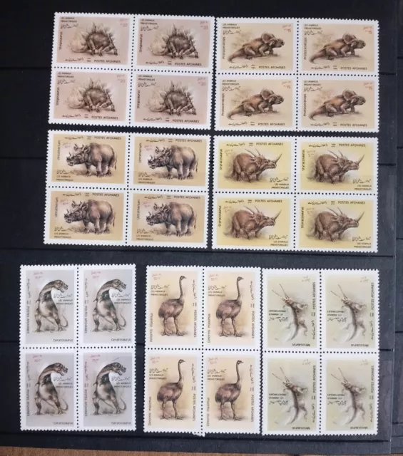 Afghanistan  Stamps On Dinosaurs  In Complete Set Bo4.Mnh.