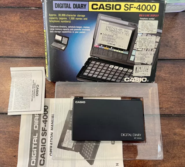 Vintage 1980s Casio SF-4500 Digital Diary Calculator Memo Calendar