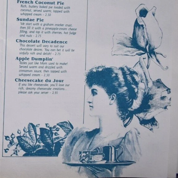 VINTAGE 1980S STONE Heart Restaurant Menu Elizabethtown Hardin County