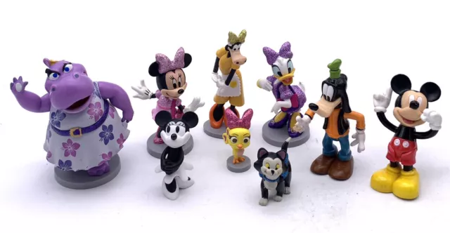 Disney PVC Minnie Mickey Mouse Figures Cake Toppers Mixed Lot Fantasia Glitter