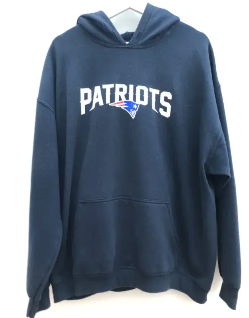 NEW ENGLAND PATRIOTS Blue NFL Team Apparel Pullover Hoodie Size Men's XL