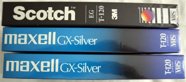 MAXWELL GX-Silver 6 Hours VHS Video New & Sealed Plus One More!