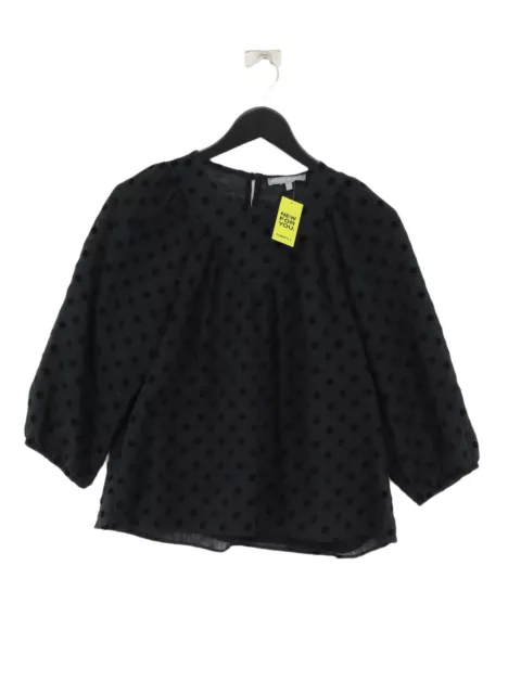 Oliver Bonas Women's Blouse UK 10 Black Cotton with Polyamide, Viscose Basic