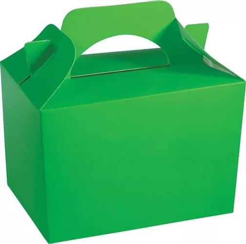 20 Neon Green Party Boxes - Food Loot Lunch Cardboard Gift Wedding/Kids