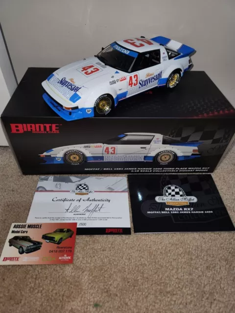 1:18 Biante Mazda RX7 #43 Allan Moffat / Derek Bell 1981 Bathurst 3rd place