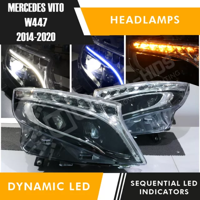 MERCEDES VITO V Class W447 LED headlamps for halogen upgrade