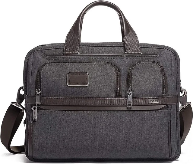 TUMI Alpha 3 Expandable Briefcase in Anthracite Gray - Pristine Condition