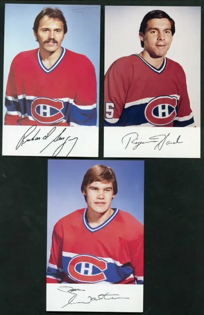 Montreal Canadiens 1982/83   Issued Postcards 3 Diff-Nhl Hockey Nrmt Houle
