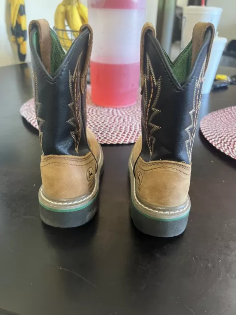 JOHN DEERE YOUTH Black Cowboy Western Boots Size 10M $20.00 - PicClick