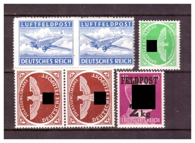 Deutsches Reich 1933-1945 Sammlung Feldpostmarken Mi.1-4 postfrisch