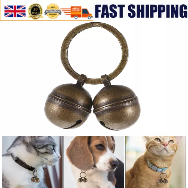 Extra Loud Pair of Cat and Dog Bells Brass Bells for Pets Collar Charm Pendant